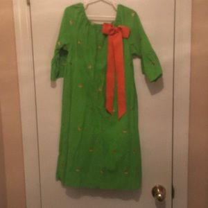 Girls Lilly Wolly Doodle Turkey dress